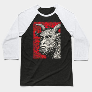 Krampusnacht - Folk Art Krampus Baseball T-Shirt