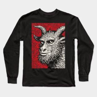 Krampusnacht - Folk Art Krampus Long Sleeve T-Shirt
