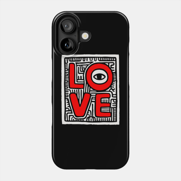 LOVE - Bold Pop Art Graphic Phone Case by TuncGK