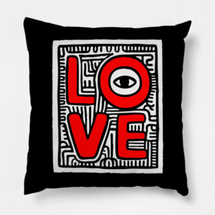 LOVE - Bold Pop Art Graphic Pillow