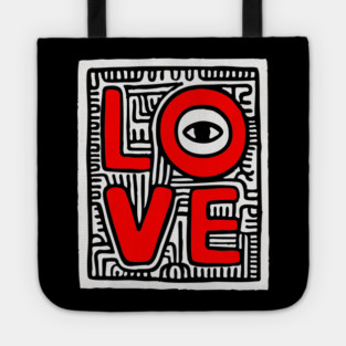 LOVE - Bold Pop Art Graphic Tote