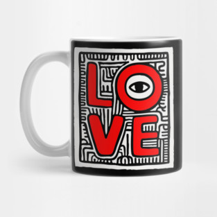LOVE - Bold Pop Art Graphic Mug