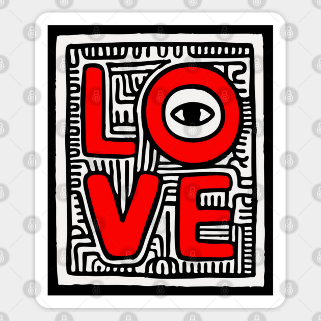 LOVE - Bold Pop Art Graphic Sticker by TuncGK