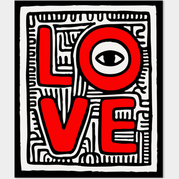 LOVE - Bold Pop Art Graphic Wall Art by TuncGK