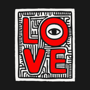 LOVE - Bold Pop Art Graphic T-Shirt