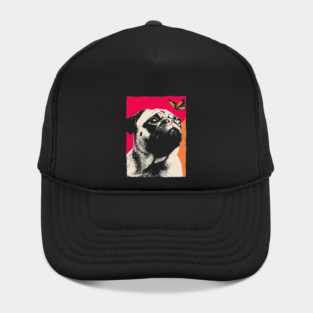 A Pug's Wonder - Dog and Butterfly Hat