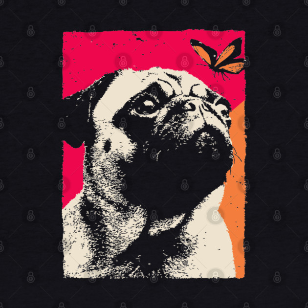 A Pug's Wonder - Dog and Butterfly by TuncGK