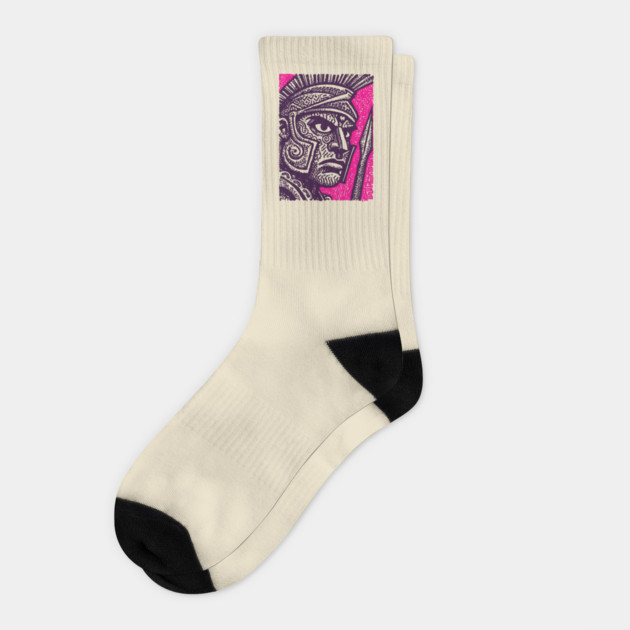Roman Centurion - Graphic Novel Portrait Socks by TuncGK