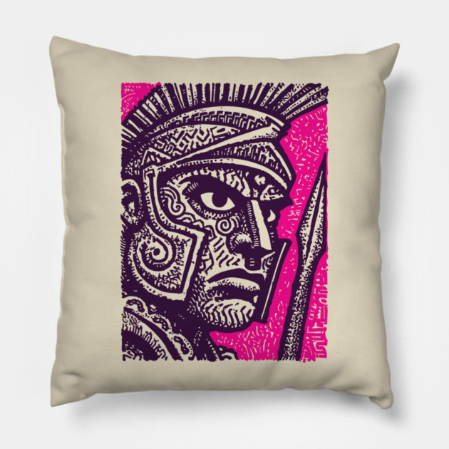Roman Centurion - Graphic Novel Portrait Pillow by TuncGK