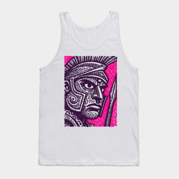 Roman Centurion - Graphic Novel Portrait Tank Top by TuncGK