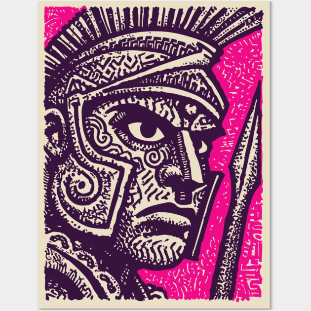 Roman Centurion - Graphic Novel Portrait Wall Art by TuncGK