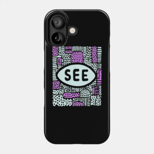 Cosmic Perception - Abstract All-Seeing Eye Phone Case