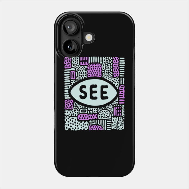 Cosmic Perception - Abstract All-Seeing Eye Phone Case by TuncGK