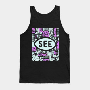 Cosmic Perception - Abstract All-Seeing Eye Tank Top