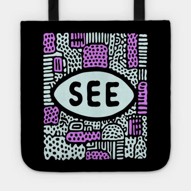 Cosmic Perception - Abstract All-Seeing Eye Tote by TuncGK