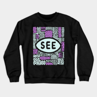 Cosmic Perception - Abstract All-Seeing Eye Crewneck Sweatshirt
