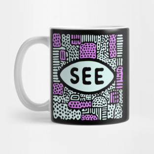 Cosmic Perception - Abstract All-Seeing Eye Mug