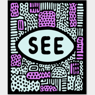 Cosmic Perception - Abstract All-Seeing Eye Posters and Art