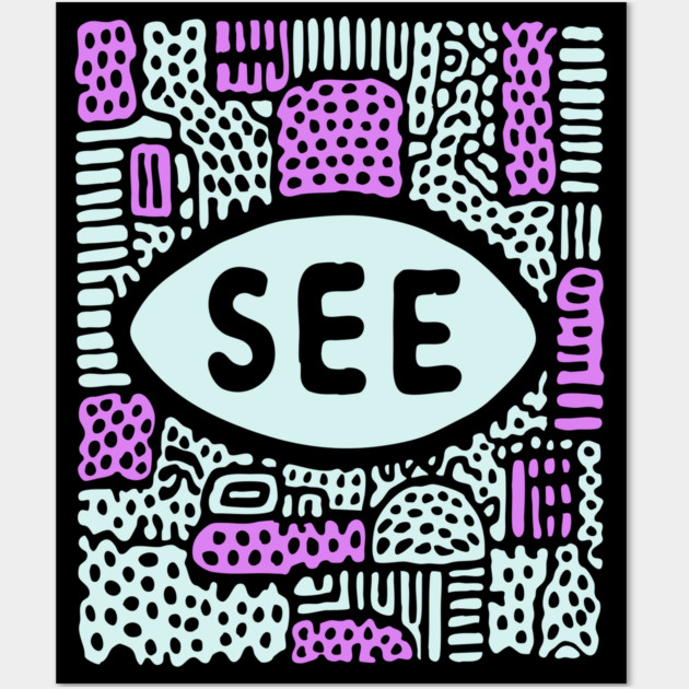 Cosmic Perception - Abstract All-Seeing Eye Wall Art by TuncGK