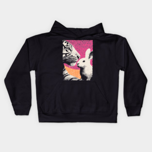 The Unlikely Pair - Tiger and Rabbit Kids Hoodie