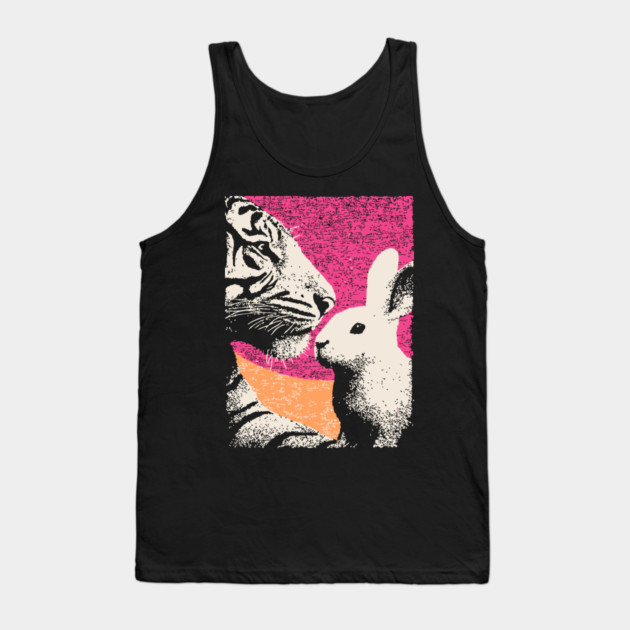 The Unlikely Pair - Tiger and Rabbit Tank Top by TuncGK