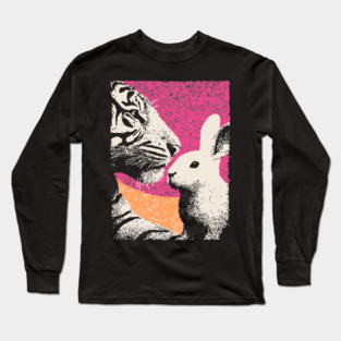 The Unlikely Pair - Tiger and Rabbit Long Sleeve T-Shirt