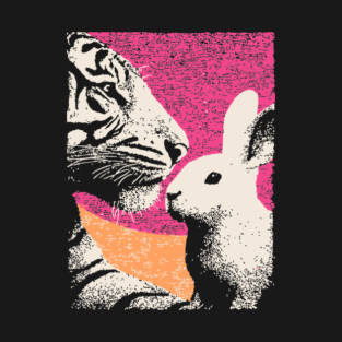 The Unlikely Pair - Tiger and Rabbit T-Shirt