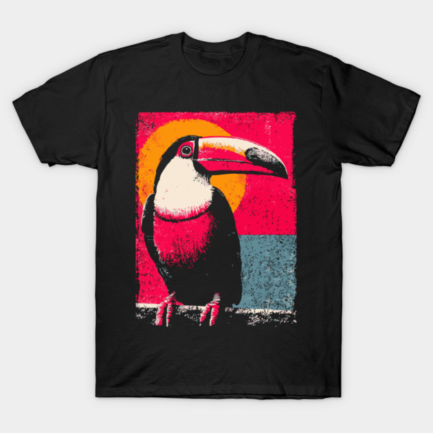 Tropical Toucan - Retro Pop Art T-Shirt by TuncGK