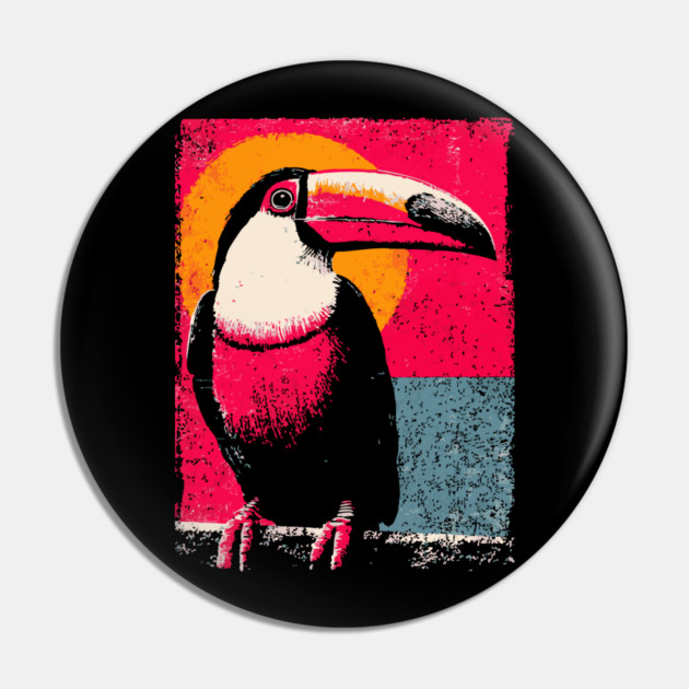 Tropical Toucan - Retro Pop Art Pin by TuncGK
