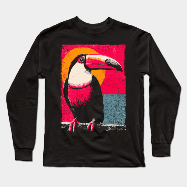 Tropical Toucan - Retro Pop Art Long Sleeve T-Shirt by TuncGK