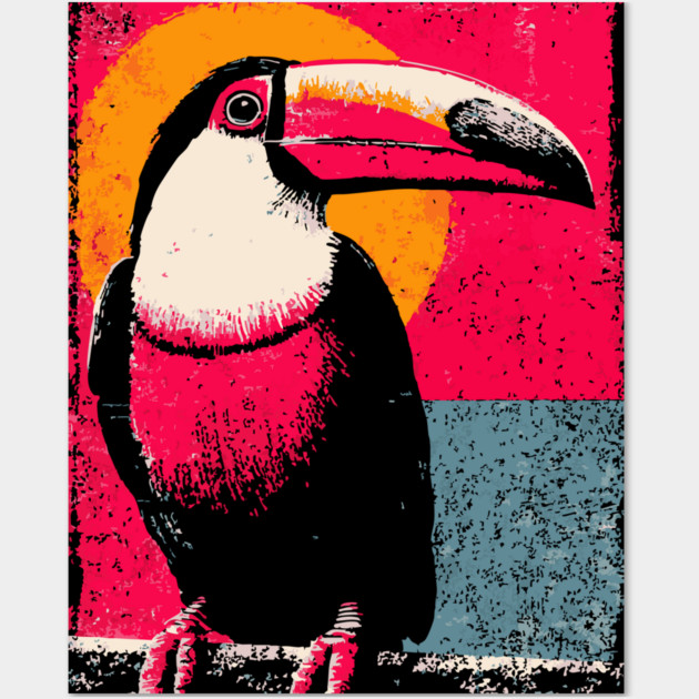 Tropical Toucan - Retro Pop Art Wall Art by TuncGK