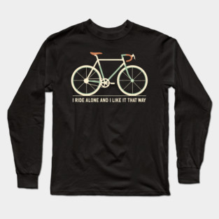 Funny Introvert Cycling Humor Long Sleeve T-Shirt