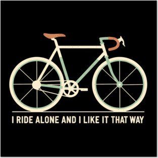 Funny Introvert Cycling Humor Posters and Art