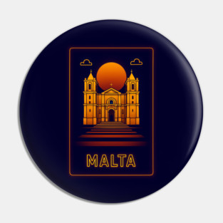 Malta 🇲🇹 Neon Travel Pin