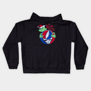 Grinch Stole Your Face Grateful Dead Mashup Kids Hoodie