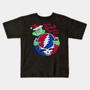 Grinch Stole Your Face Grateful Dead Mashup Kids T-Shirt