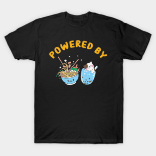 Powered by RAMEN and Cat T-Shirt