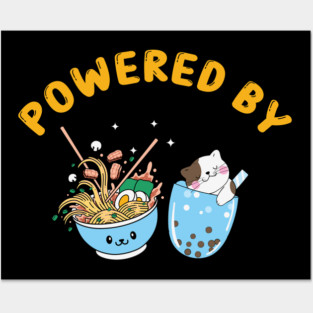 Powered by RAMEN and Cat Posters and Art
