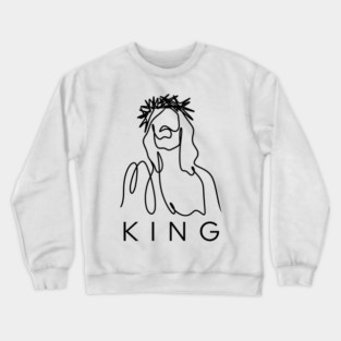 Jesus Is King – Faith Over Fear Christian Graphic Tee Crewneck Sweatshirt