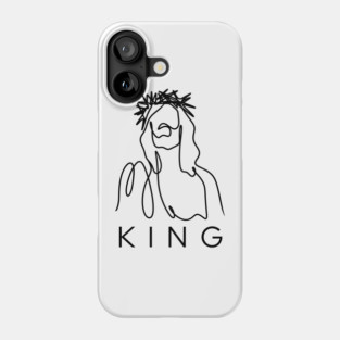 Jesus Is King – Faith Over Fear Christian Graphic Tee Phone Case