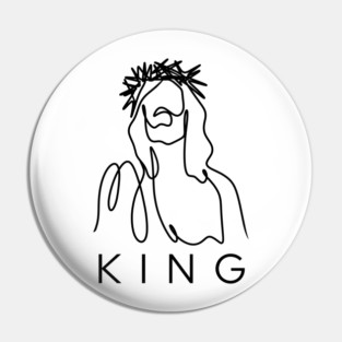 Jesus Is King – Faith Over Fear Christian Graphic Tee Pin