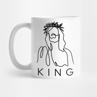 Jesus Is King – Faith Over Fear Christian Graphic Tee Mug