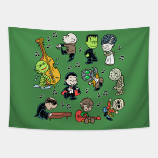 Happy Monster Dance Parody Tapestry