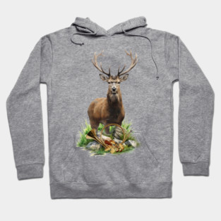 Deer Hunting  logo Hoodie
