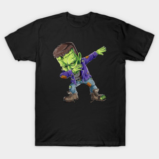 Halloween Boys Dabbing Frankenstein Monster Zombie Dab T-Shirt