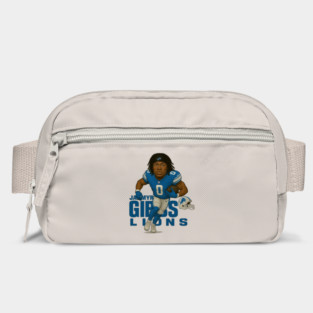 Jahmyr Gibbs Detroit Caricature – Explosive Running Back Artwork Bag