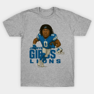 Jahmyr Gibbs Detroit Caricature – Explosive Running Back Artwork T-Shirt