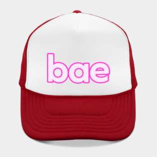 bae, pink outline Hat