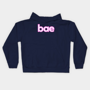 bae, pink outline Kids Hoodie