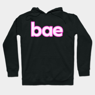 bae, pink outline Hoodie